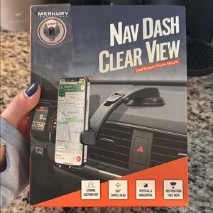 Black Nav Dash Clear View Phone Mount